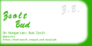 zsolt bud business card